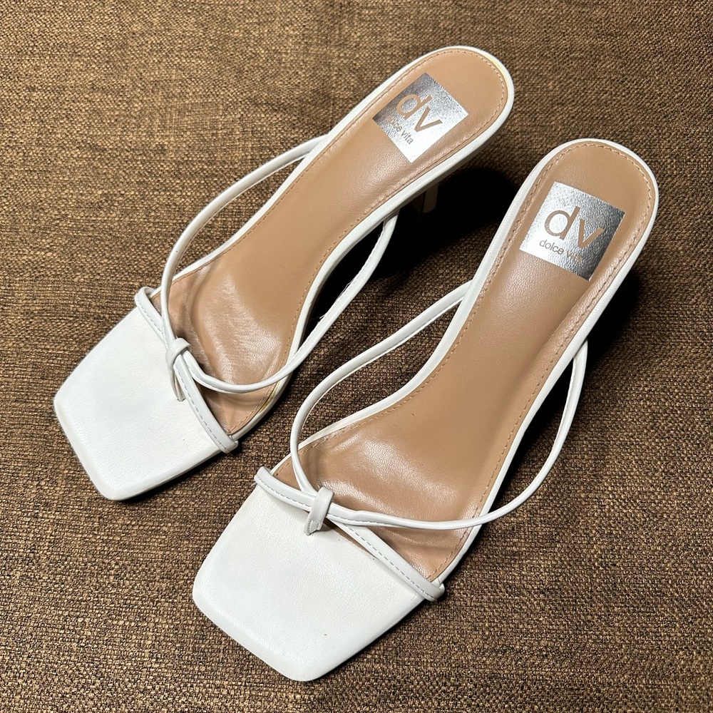 Francesca’s Dolce Vida Square White Heels